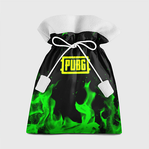 Подарочный мешок PUBG кислотное лого огненный стиль / 3D-принт – фото 1