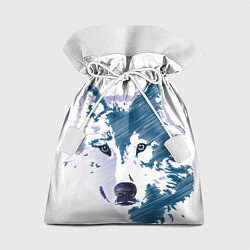 Мешок для подарков Волк темно-синий, цвет: 3D-принт