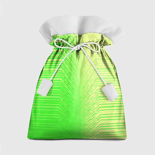 Подарочный мешок Зелёные градиентные линии / 3D-принт – фото 1