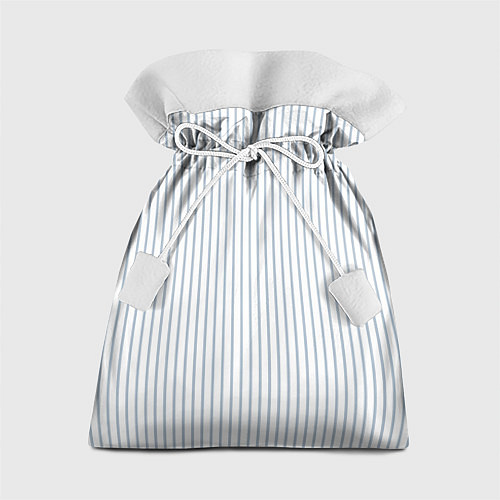 Подарочный мешок Белый в голубую тонкую полоску / 3D-принт – фото 1