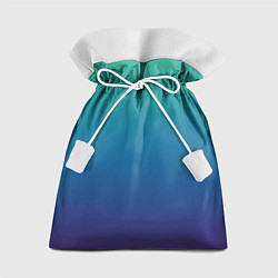 Мешок для подарков Градиент зелёно-фиолетовый, цвет: 3D-принт