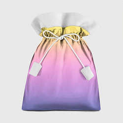 Мешок для подарков Нежный жёлто-сиреневый градиент, цвет: 3D-принт