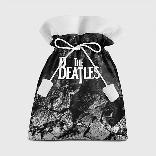 Подарочный мешок The Beatles black graphite / 3D-принт – фото 1