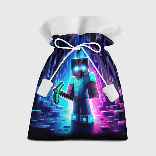 Подарочный мешок Minecraft - neon character ai art / 3D-принт – фото 1
