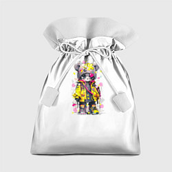 Мешок для подарков Медвежонок аниме в стиле pop art, цвет: 3D-принт
