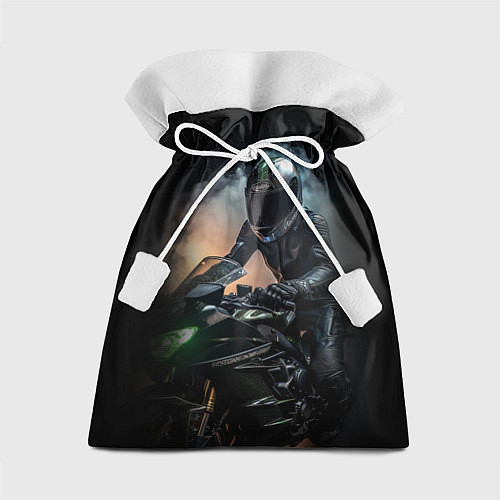 Подарочный мешок Мотоциклист на мотоцикле / 3D-принт – фото 1