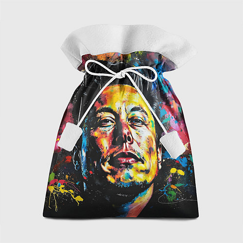 Подарочный мешок Граффити портрет Илона Маска / 3D-принт – фото 1