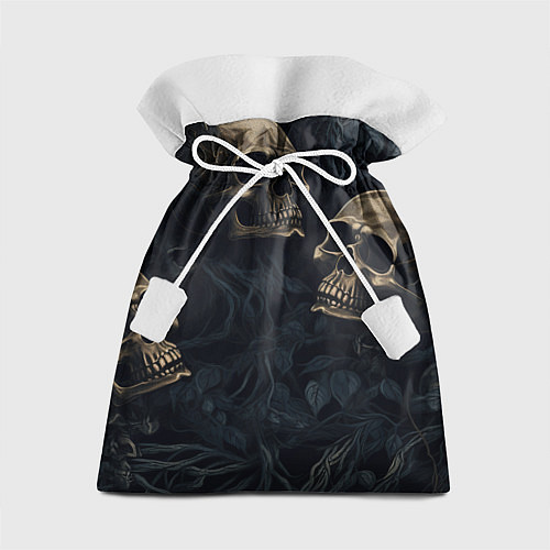 Подарочный мешок Черепа в листьях / 3D-принт – фото 1