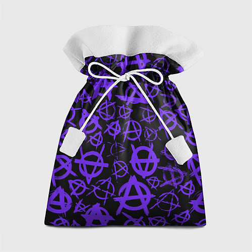 Подарочный мешок Узор анархия фиолетовый / 3D-принт – фото 1