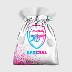 Мешок для подарков Arsenal neon gradient style, цвет: 3D-принт