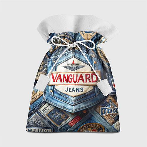 Подарочный мешок Vanguard denim patchwork - ai art / 3D-принт – фото 1