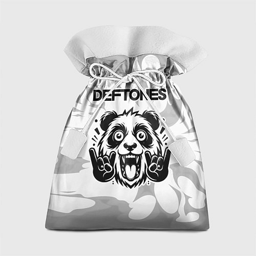 Подарочный мешок Deftones рок панда на светлом фоне / 3D-принт – фото 1