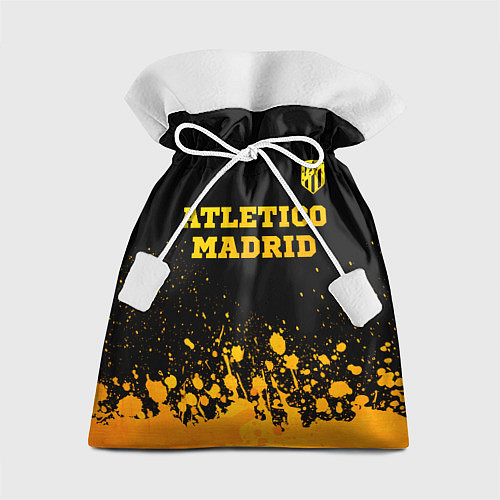 Подарочный мешок Atletico Madrid - gold gradient посередине / 3D-принт – фото 1
