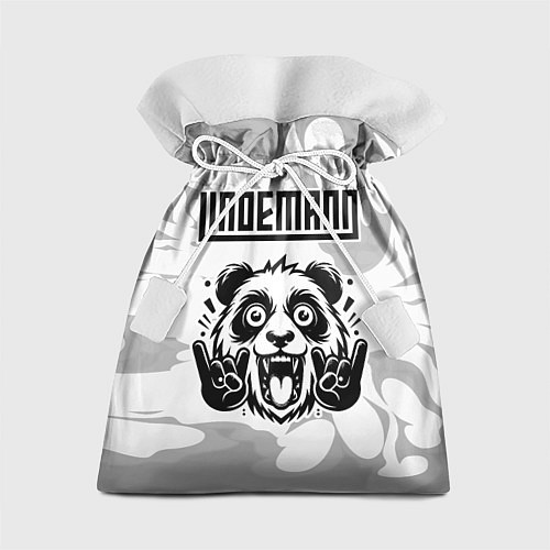 Подарочный мешок Lindemann рок панда на светлом фоне / 3D-принт – фото 1