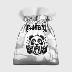 Мешок для подарков Pantera рок панда на светлом фоне, цвет: 3D-принт