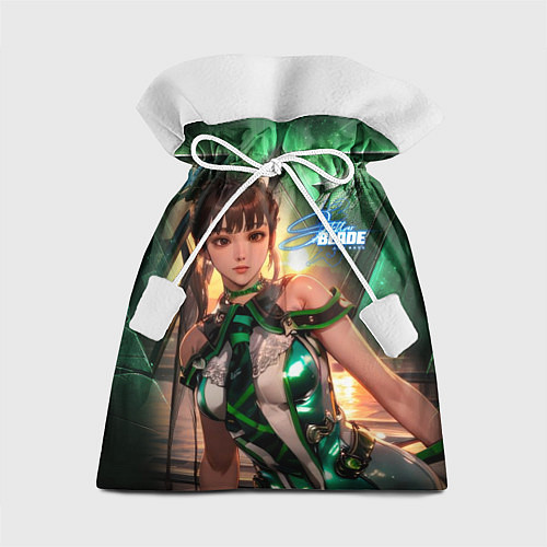 Подарочный мешок Stellar Blade Eve green style / 3D-принт – фото 1