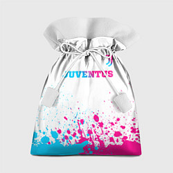 Мешок для подарков Juventus neon gradient style посередине, цвет: 3D-принт