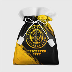 Мешок для подарков Leicester City - gold gradient, цвет: 3D-принт