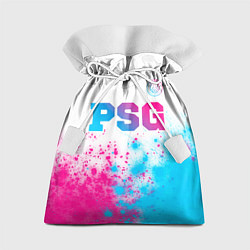 Мешок для подарков PSG neon gradient style посередине, цвет: 3D-принт