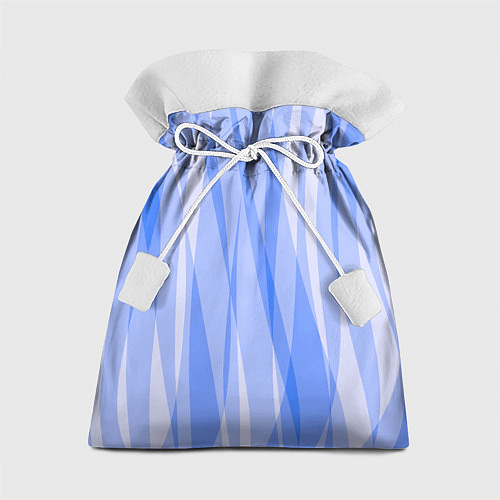 Подарочный мешок Полосатый сиренево-голубой пламенный / 3D-принт – фото 1