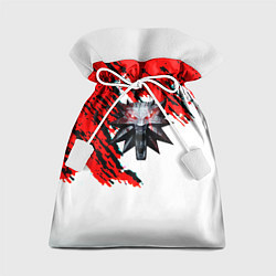 Мешок для подарков Ведьмак лого стиль краски, цвет: 3D-принт