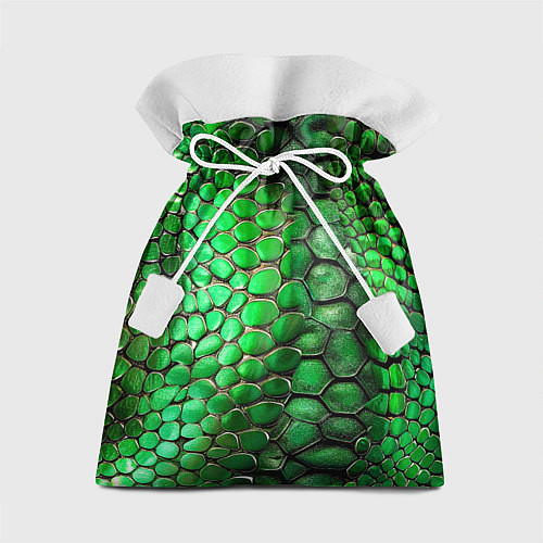 Подарочный мешок Зеленая змеиная кожа / 3D-принт – фото 1