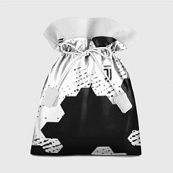 Мешок для подарков Juventus hexagon black sport, цвет: 3D-принт