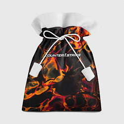 Мешок для подарков Counter Strike 2 red lava, цвет: 3D-принт