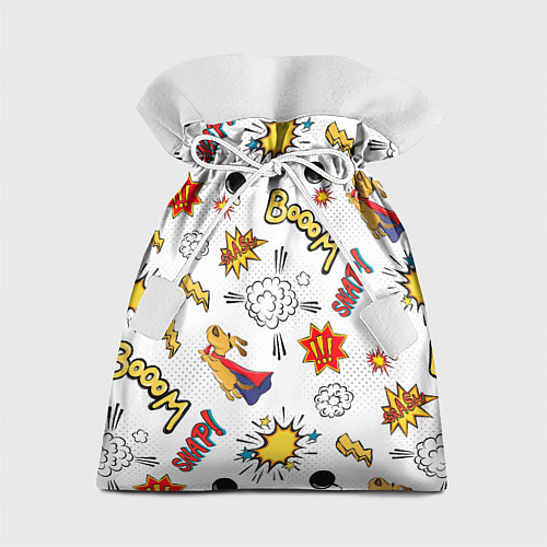 Подарочный мешок Комикс изображение с собакой pop art / 3D-принт – фото 1