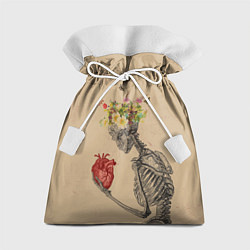 Мешок для подарков Bone and heart, цвет: 3D-принт