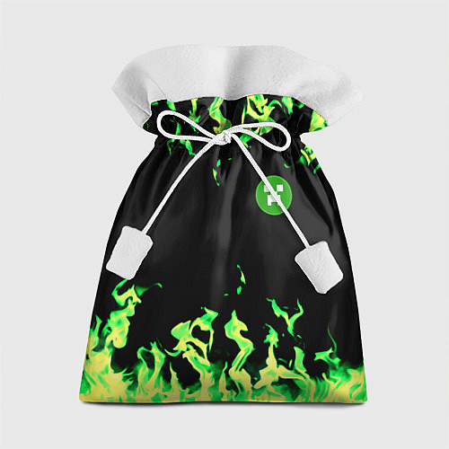 Подарочный мешок Minecraft green flame / 3D-принт – фото 1