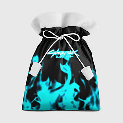 Мешок для подарков Cyberpunk neon flame, цвет: 3D-принт