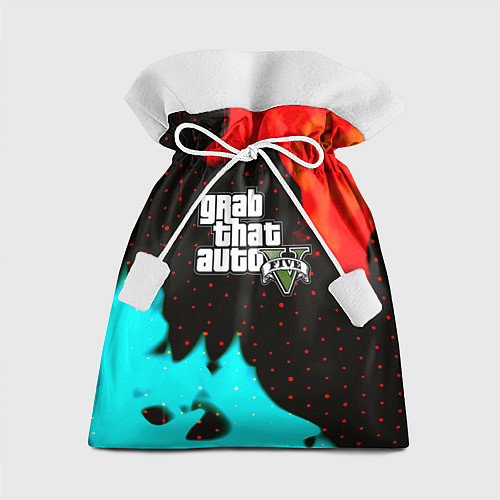 Подарочный мешок GTA 5 огненный стиль паттерн / 3D-принт – фото 1