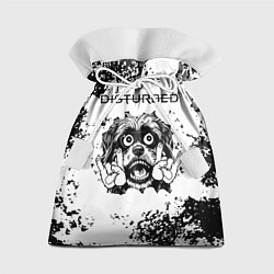 Мешок для подарков Disturbed - рок пес, цвет: 3D-принт