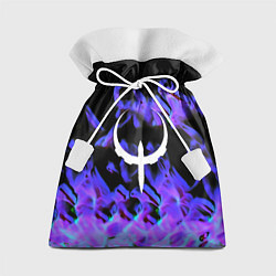 Мешок для подарков Квейк неоновый огонь, цвет: 3D-принт