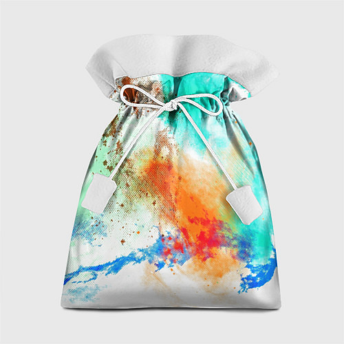 Подарочный мешок Штрихи красок цветные / 3D-принт – фото 1