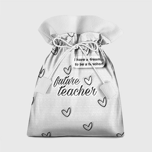 Подарочный мешок Надпись будущий учитель / 3D-принт – фото 1