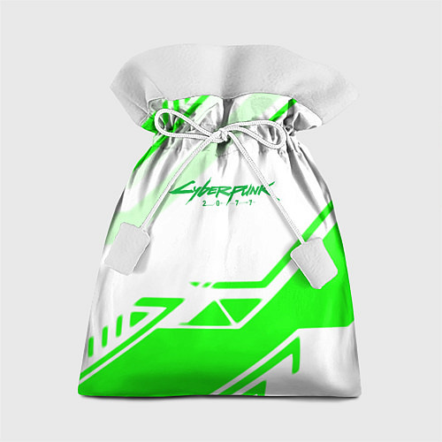 Подарочный мешок Cyberpunk 2077 geometry green / 3D-принт – фото 1
