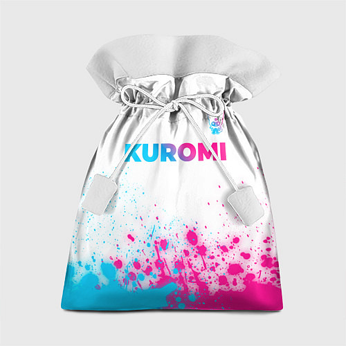 Подарочный мешок Kuromi neon gradient style посередине / 3D-принт – фото 1