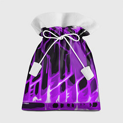 Мешок для подарков Abstract purple stripes on a black background, цвет: 3D-принт