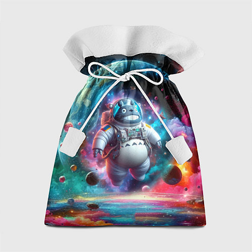 Подарочный мешок Astronaut Totoro in neon space - ai art fantasy / 3D-принт – фото 1