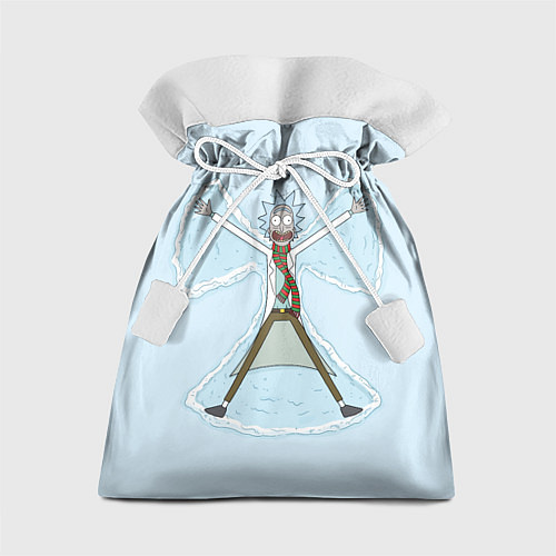 Подарочный мешок Рик и Морти снег - бабочка / 3D-принт – фото 1