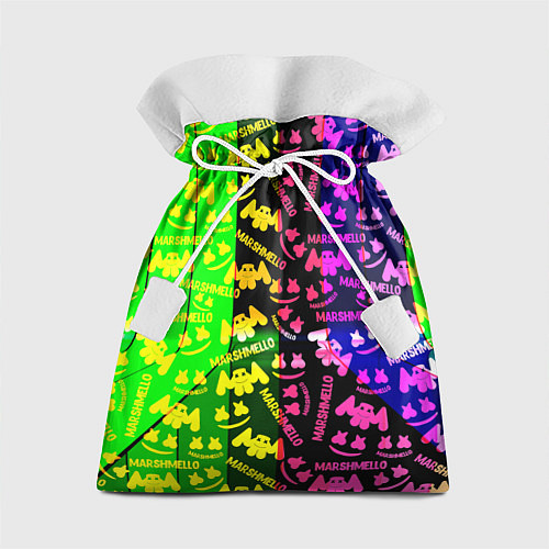 Подарочный мешок Marshmello pattern neon steel / 3D-принт – фото 1