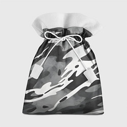 Мешок для подарков Черно белый камуфляж, цвет: 3D-принт