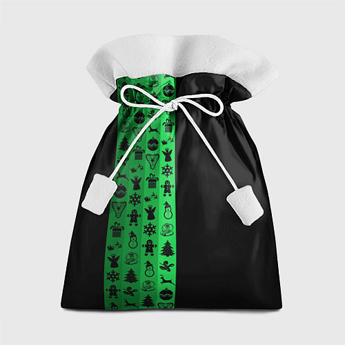 Подарочный мешок Новогодние узоры / 3D-принт – фото 1