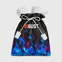 Мешок для подарков Rust neon flame, цвет: 3D-принт