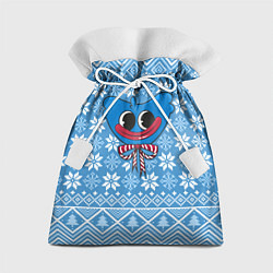 Мешок для подарков Huggy Wuggy миленький новогодний свитер ugly, цвет: 3D-принт