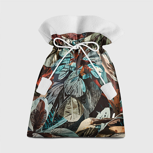 Подарочный мешок Абстракция цветы и листья / 3D-принт – фото 1