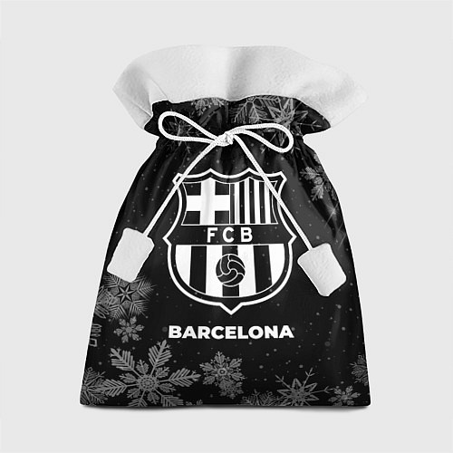 Подарочный мешок Снежный Barcelona / 3D-принт – фото 1