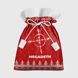 Мешок для подарков Новогодний Megadeth с оленями, цвет: 3D-принт